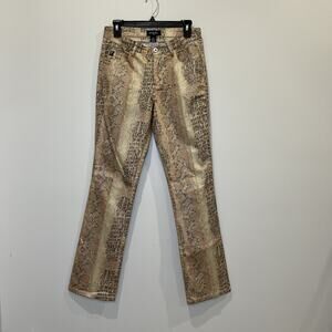 Guess Vintage 90s Snakeskin Print Jeans Size 28 Y2K Sexy Straight Leg